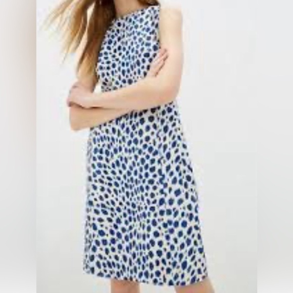 AKRIS PUNTO Faux Fur Animal Print Sheath Dress 8